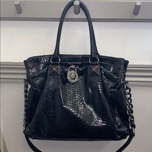 Michael Kors snakeskin leather tote